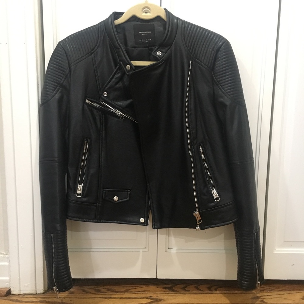 Zara Faux Leather Biker Jacket